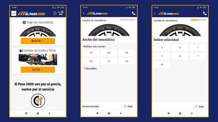 Proceso de compra neumáticos elpaso2000