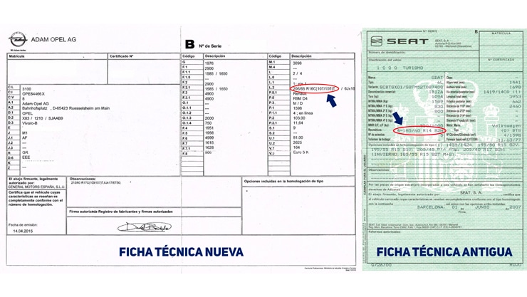 Ficha técnica del vehículo